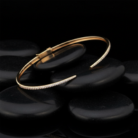 Whisper Diamond Bangle in 14K Yellow Gold