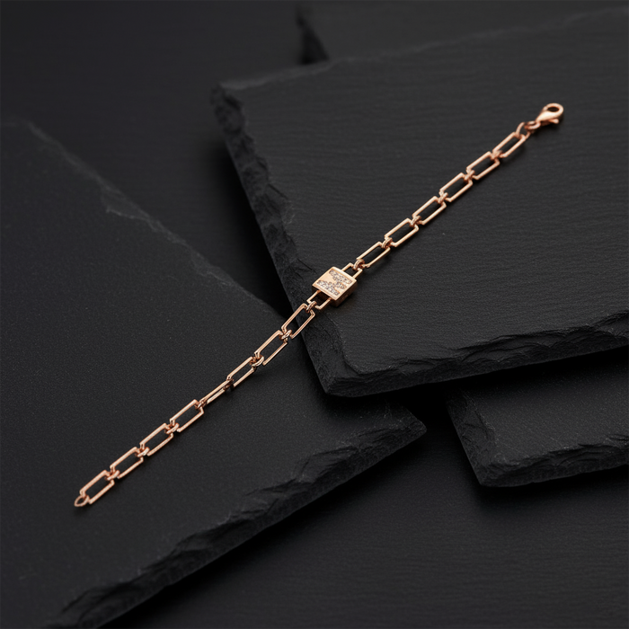 Emberglow Diamond 4Mm Chain Bracelet in 14K Yellow Gold
