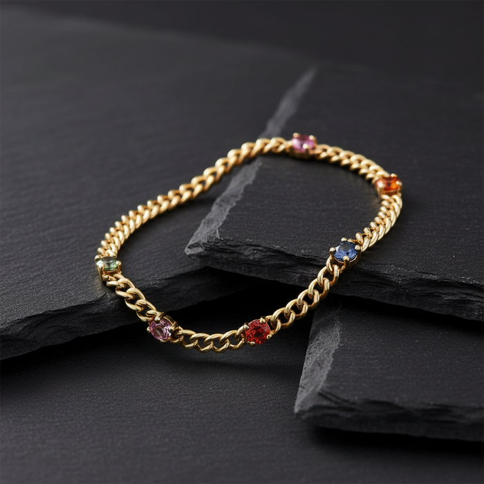 Ethereal Link 14K (or 18k upon request) Yellow Gold Diamond Bracelet