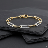 Lightweaver Diamond Link Bracelet in 14K Yellow Gold