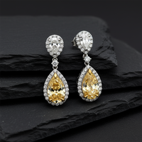 Pear Shaped 14K Drop Diamond Waterfall Earrings