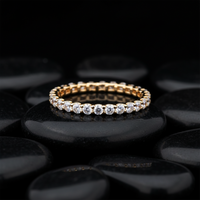 Classic White Diamond Eternity Band Ring in 14K Yellow Gold
