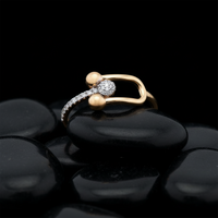 Bar Baguette Diamond Statement Ring in 14K Yellow Gold