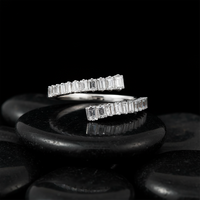 Diamond Infinity Baguette Wraparound Ring in 14K White Gold