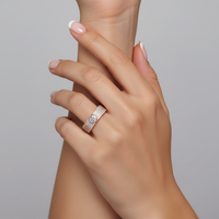 Diamond Infinity Light Eternity Ring in 14K Yellow Gold
