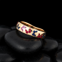 Ruby Illumina Diamond Eternity Ring in 14K Yellow Gold