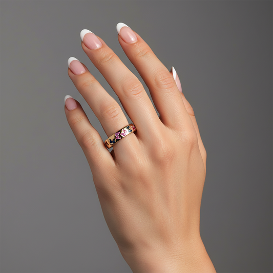 Ruby Illumina Diamond Eternity Ring in 14K Yellow Gold