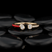 Distinctive Diamonds Open Wrap Ring in 14K Yellow Gold