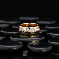 Sleek Marquise Diamond Ring in 14K Yellow Gold