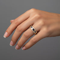 Eternal Emerald Diamond Eternity Ring in 14K Yellow Gold