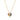 Heart Pave Round Multicolor Sapphire 14K Yellow Gold Necklace