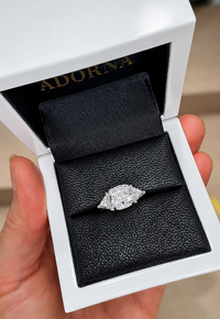 Cushion Cut Engagement Ring in 18K Gold