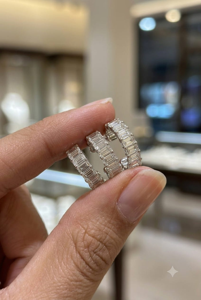 Emerald Cut Diamond Ear Cuff
