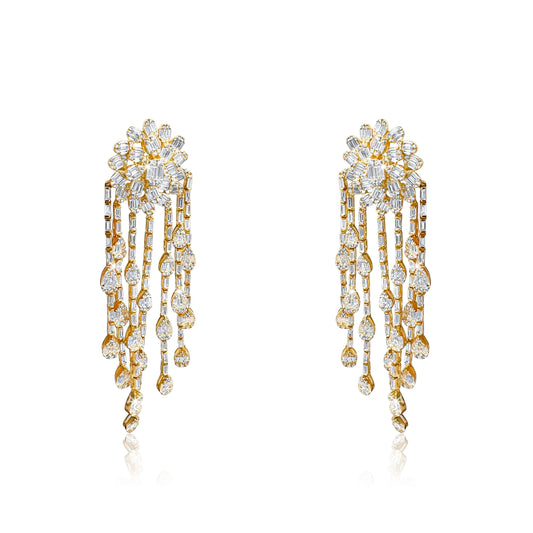 Round Diamonds Earrings in 18K White Gold