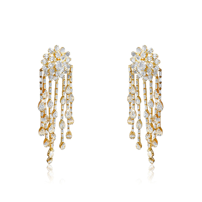 Round Diamonds Earrings in 18K White Gold