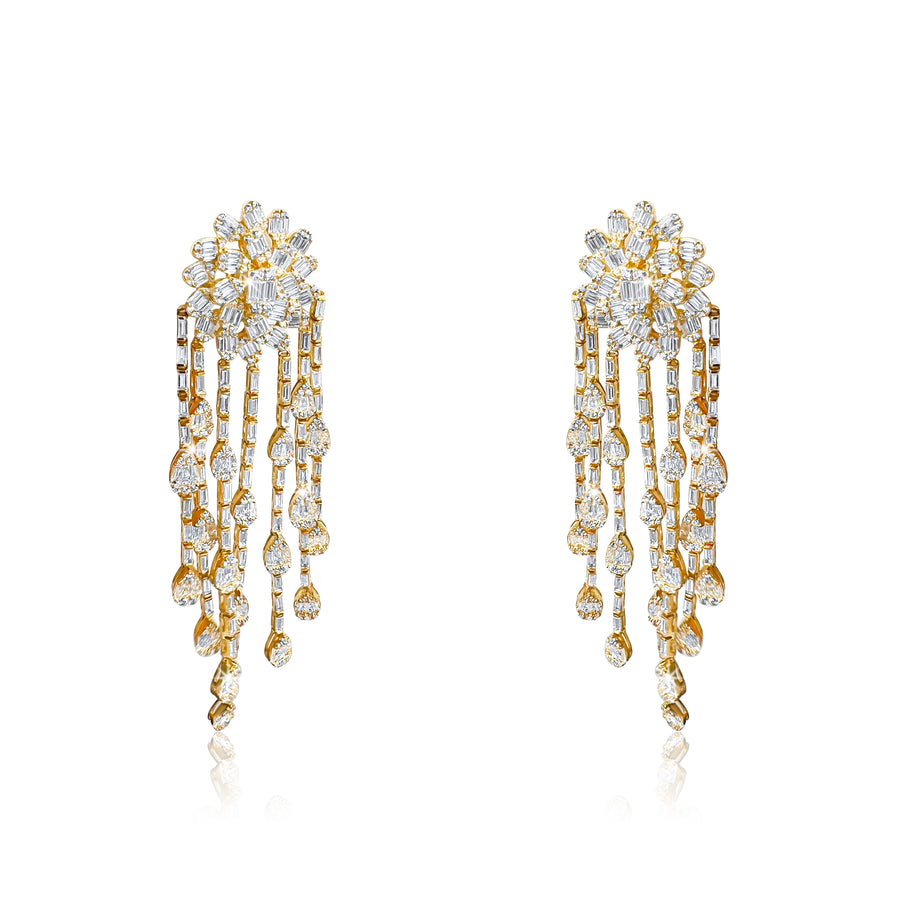 Round Diamonds Earrings in 18K White Gold