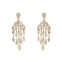 Baguette Diamonds Earrings in 18K White Gold