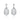 630 Round Multi Diamonds 18K White Gold Earrings