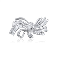 Twisted 218 Round Diamonds Earrings in 18K White Gold