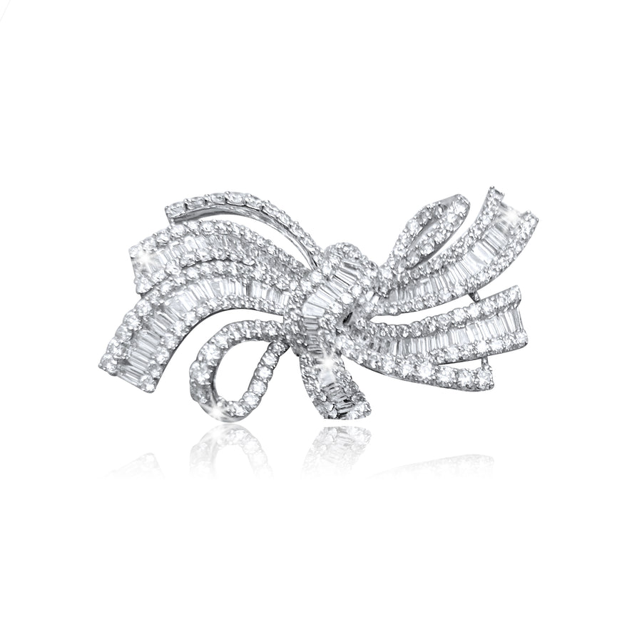 Twisted 218 Round Diamonds Earrings in 18K White Gold