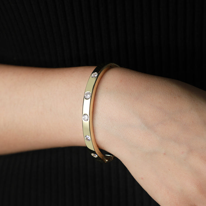 Serenity Diamond Bangle Bracelet in 14K Gold