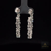 Baguette Diamond Hoop Earrings in 18K White Gold