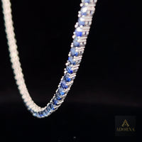 Round Lushness Gemstone Necklace in 14K White Gold