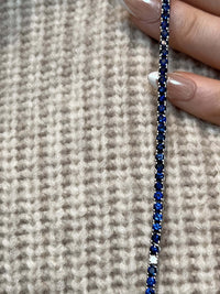 Round Lushness Gemstone Necklace in 14K White Gold