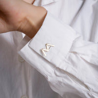 Designer 'm' Letter Cufflinks in 14K Yellow Gold