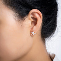 Golden Aurora Star Earrings in 14K Yellow Gold