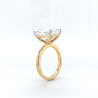 Emerald Cut Solitaire Diamond Ring in 18K Yellow Gold