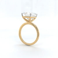 Emerald Cut Solitaire Diamond Ring in 18K Yellow Gold