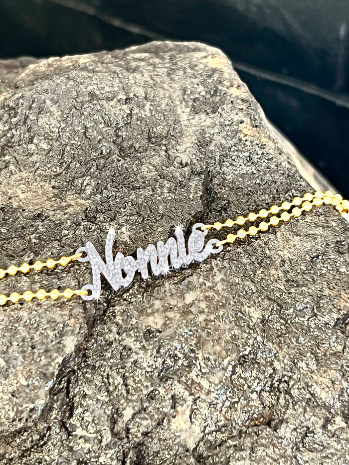 Personalized Full Name Chain Bracelet in 14K Yellow Gold