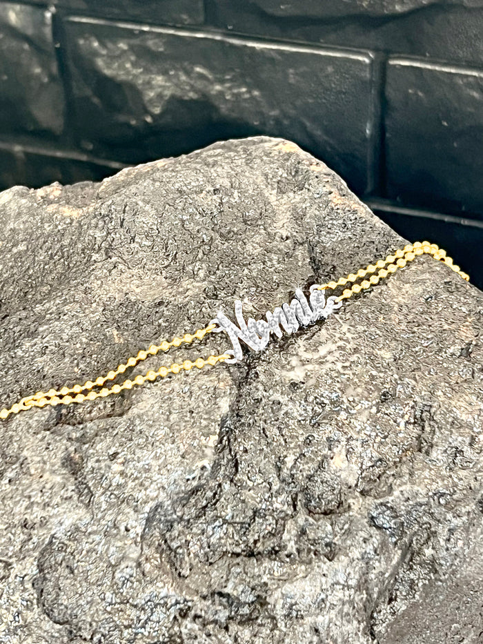 Personalized Full Name Chain Bracelet in 14K Yellow Gold