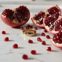Round Diamond Eternity Band Domed Ring in 14K Yellow Gold