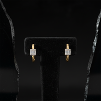 Aurora Bliss Diamond Hoop Earrings in 14K Yellow Gold