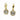 Bold Elegance 14K (or 18k upon request) Yellow Gold Cushion Cut Drop Earrings