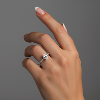 Classic Solitaire Oval Diamond Engagement Ring in 14K White Gold