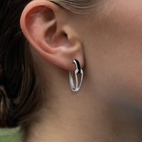 Luxe Hoops Diamond Earrings in 14K Yellow Gold