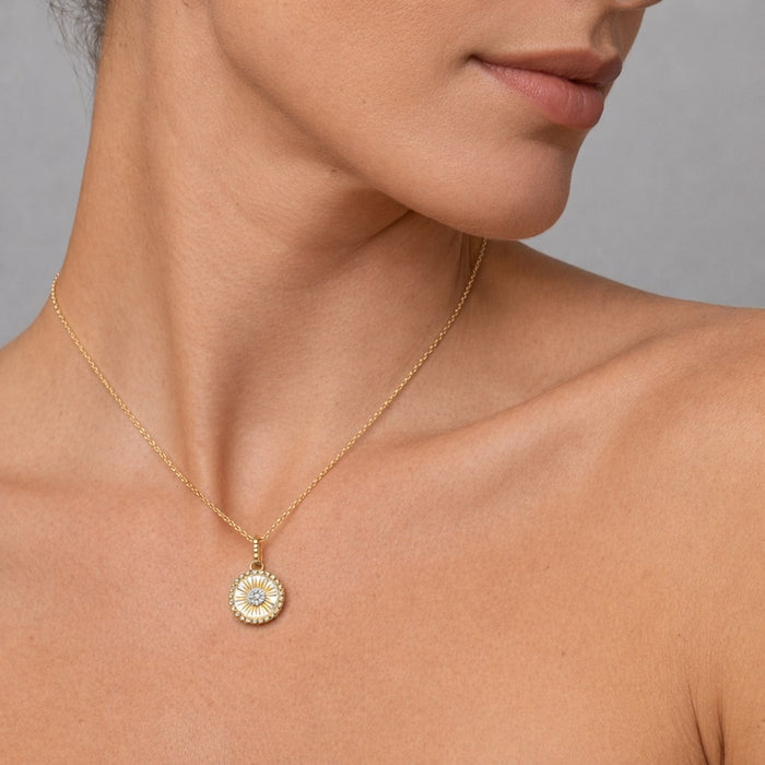 Cascade Diamond Pendant Necklace in 14K Yellow Gold