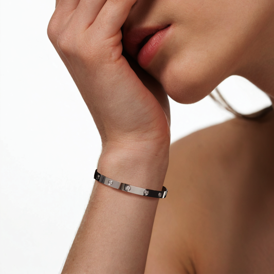 Cartier Love Diamond Unisex Bracelet in 18K White Gold