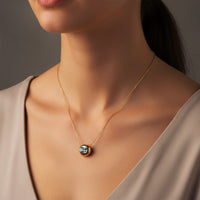 Emerald-Cut Blue Topaz Solitaire Necklace in 14K Yellow Gold