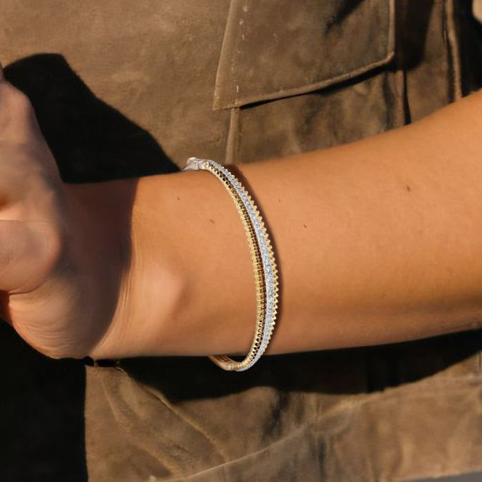 Celestial Diamond Bangle Bracelet in 14K Gold