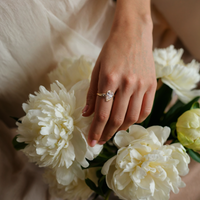 Pear-Shaped Bezel Set Diamond Ring in 14K Yellow Gold