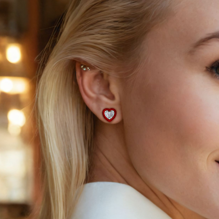 Exquisite Diamond Ear Studs Earrings in 14K Yellow Gold