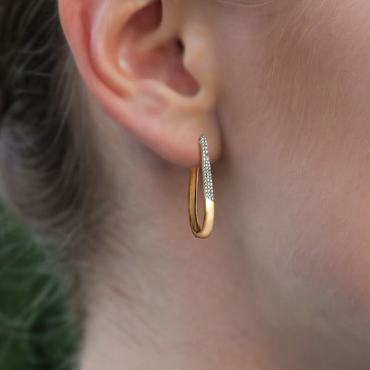 Timeless Treasure Hoops Diamond Earrings in 14K Yellow Gold