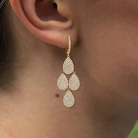 Mystic Charm Diamond Drop Danglers Earrings in 14K Yellow Gold
