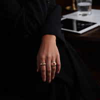 Tri-Stone Morganite Statement Ring in 14K Rose Gold