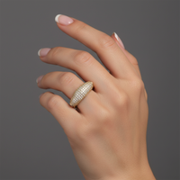 Statement Dome Pave Diamond Ring in 14K Yellow Gold
