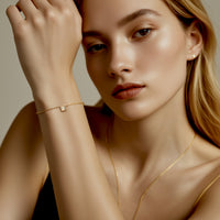 Mini Lock Diamond Bracelet in 14K Yellow Gold